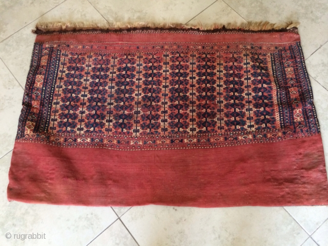 Turkmen embroidered flatwoven cuval, great colors  embroidery.mint                         