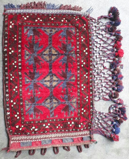 Beautiful vintage baluchi balisht from Afghanistan. Almost 50 years old. Size 85x55 cm                    