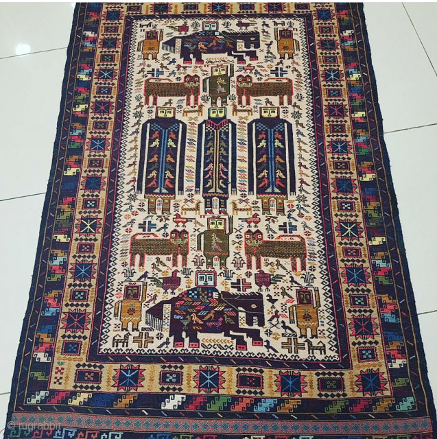 130×200cm,well detailed vivid color kilim rug                           