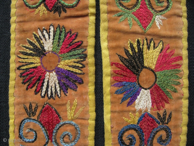 Lakai Fine silk embroidered belts. Size: 24" x 2" and 36" x 2.5"                    