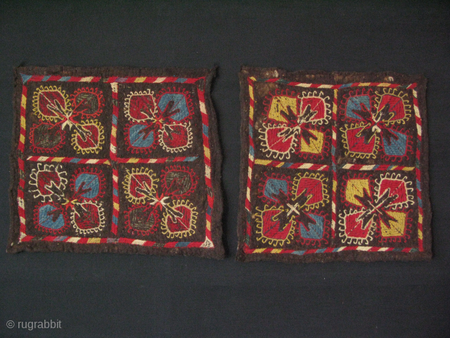 Central Asian two felt embroidered pieces.

Size; 42cm x 45cm

Please contact at murathanantiques@gmail.com                     