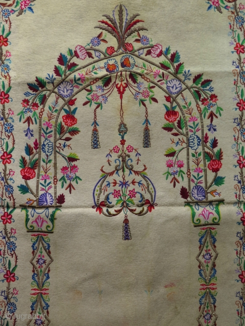 Ottoman felt praying mat. Silk and metal thread embroidered. I have a collection of them if you are interested.              