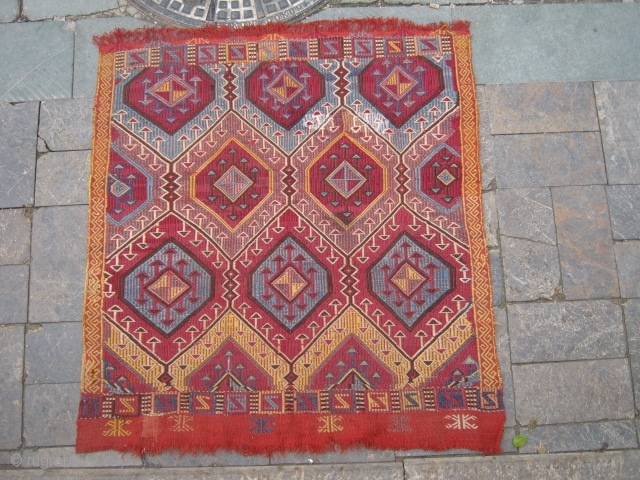 South east Anatolian zili Kilim. Some synthetic colors.                         