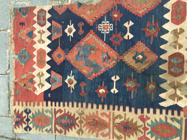 Central Anatolian kilim fragment 70x140cm                            