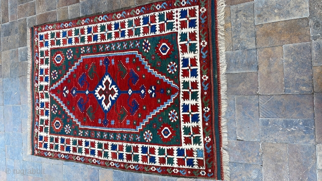A nice different design south-West Anatolian Döşemealtı rug.                         