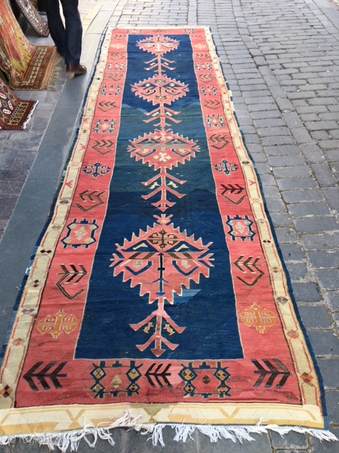 Avar Kilim 130x480cm.İt has some old repairs                          