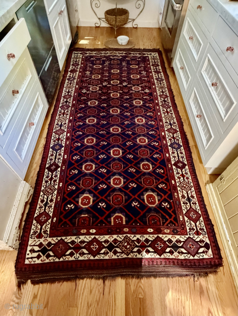 19th Century Verimin finely woven with saturated colors.