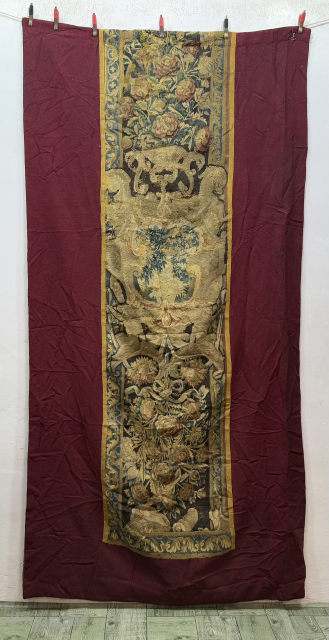 Antique Hand Woven Rare Collectible 16th or 17th Century French Flemish Verdure Tapestry Fragment.Silk And Wool Material.Size 195x49 Cm.Contact For More Info And Price Nabizadah_carpets@yahoo.com        
