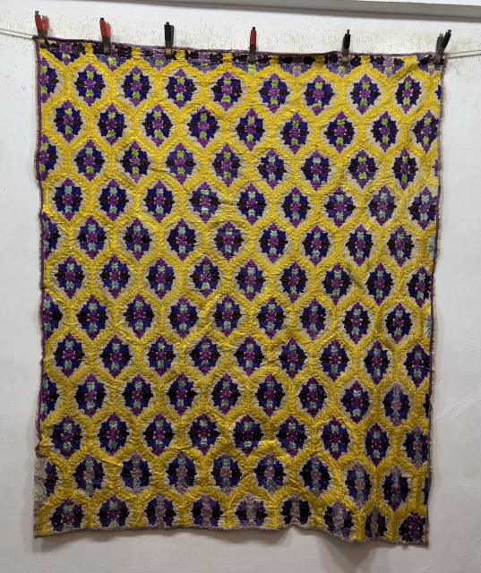 Antique Moroccan Rabat Hand Silk Embroidered Textile.Size 111x94 Cm.Small Spot Kindly See Pictures Carefully Please.Contact For More Info And Price Nabizadah_carpets@yahoo.com            