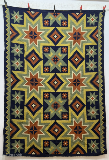 Gorgeous Hand Woven Collectible Swedish Scandinavian Wool Weaving Coverlet.Size 165x114 Cm.Good Colors.Contact For More Info And Price Nabizadah_carpets@yahoo.com               