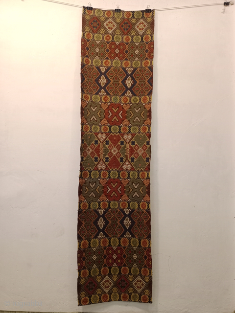 Gorgeous Hand Woven Collectible Swedish Scandinavian Weaving From Skane Ca.1900 Good Age And Good Condition.Size 205×51 Cm.Contact For More Info And Price Nabizadah_carpets@yahoo.com          