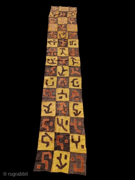 Stunning Collectible old hand made african kuba cloth runner Size 300×55 cm Good age and good condition.Contact for more info and price nabizadah_carpets@yahoo.com          