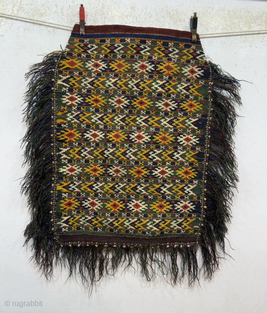 Stunning Old Hand Woven Collectible Balkan Kilim Wool Apron.Size 66x47 Cm.Good Condition.Contact For More Info And Price Nabizadah_carpets@yahoo.com               