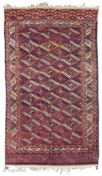 Nagel Auction September 7, 2010. Lot 301, Yomut Main Carpet, Turkmenistan mid 19th. century. 291 cm x 181 cm. Full catalogue online now www.auction.de         