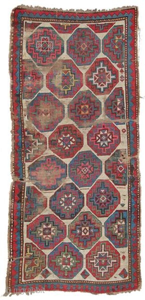 Nagel Auction September 7, 2010. Lot 106, Shasavan rug, Caucasus/NW Persia, Moghan Area mid 19th. century. 186 cm x 87 cm. Full catalogue online now www.auction.de       