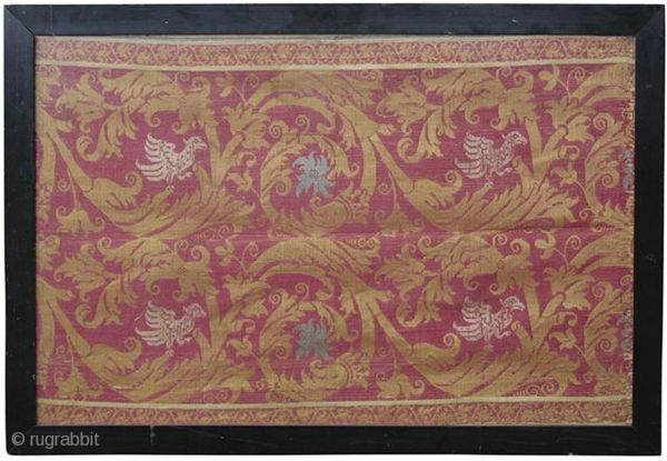 Nagel Auction September 7, 2010. Lot 7, Textile with a Renaissance design, proably islamic Southern Europe 16th. century. 52 cm x 81 cm. Full catalogue online now www.auction.de     