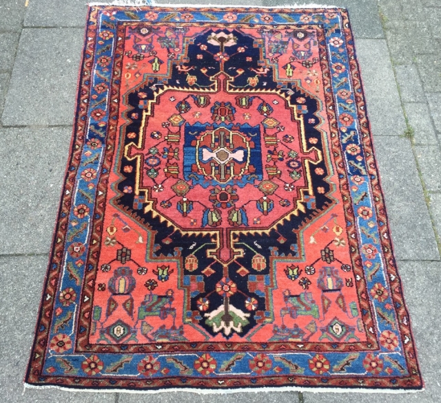 Antique Persian Malayer rug, size: 155x110cm / 5'1''ft x 3'6''ft                       