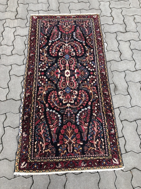 Antique Persian Saruk rug, size: ca. 148x74cm / 4'9''ft x 2'4''ft                      