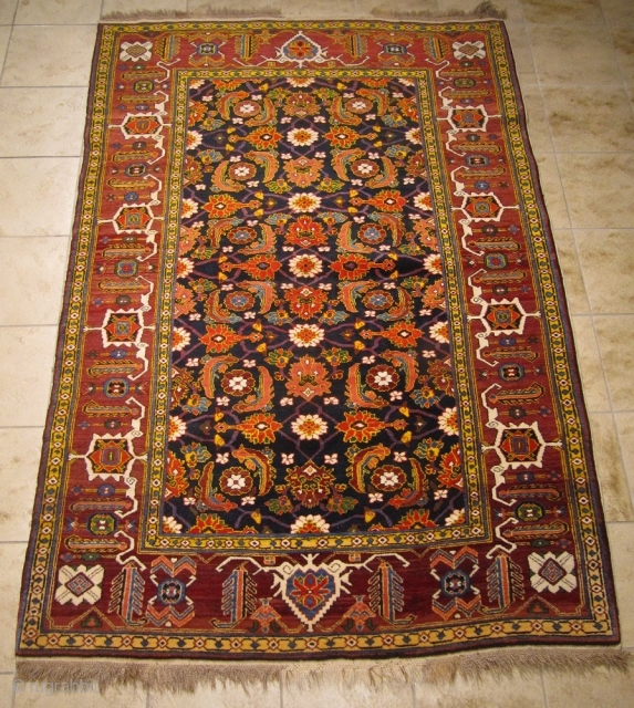 Antique Caucasian Shirvan rug with a very well drawn Herati design. Good condition, size: ca. 225x150cm / 7'3''ft x 5ft , age: circa 1910, www.najib.de        