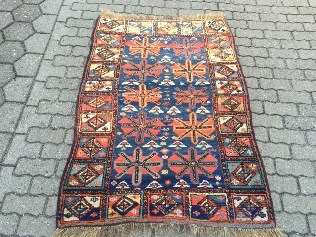 Antique Kordi rug from Khorassan province in Northeast Persia, beautiful drawing, size: 160x110cm / 5'3''ft x 3'6''ft                
