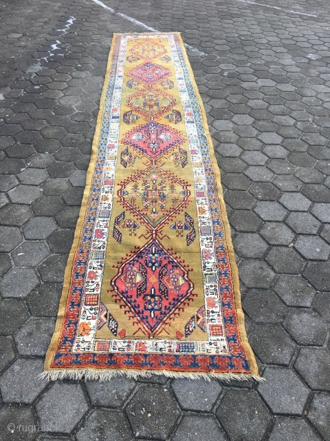 Antique camel ground Persian Sarab runner, very decorative. Size: ca 500x100cm / 16'4'' x 3'3''ft                  