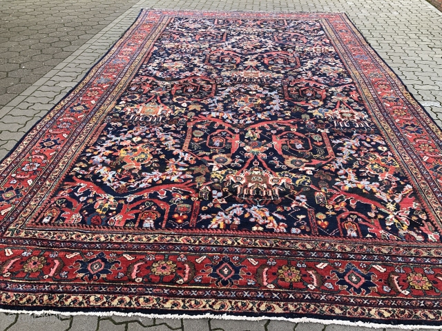 Large Antique Persian Mahal carpet in good condition, size: 505x305cm / 16'6''ft x 10'1ft  www.najib.de                 