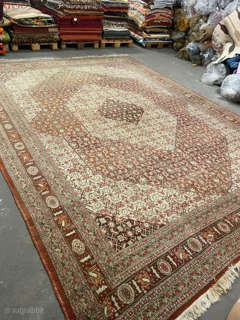 Very decorative antique Persian Tabriz carpet, size: circa 390x290cm / 12’8ft by 9’6ft  http://www.najib.de                  