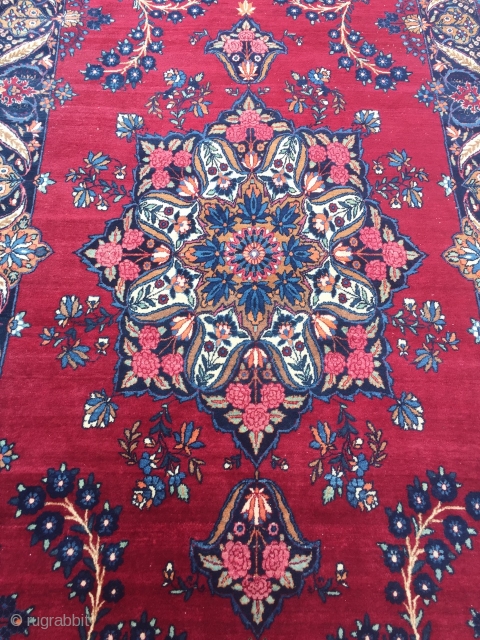 Fine antique Persian Yazd carpet, age: circa 1920, size: ca. 335x185cm / 11ft x 6'1''ft                  