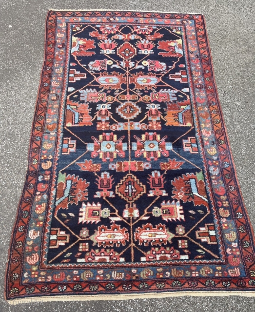 Antique Persian Hamedan rug in good condition, size: 220x130cm / 7’2ft by 4’3ft                    
