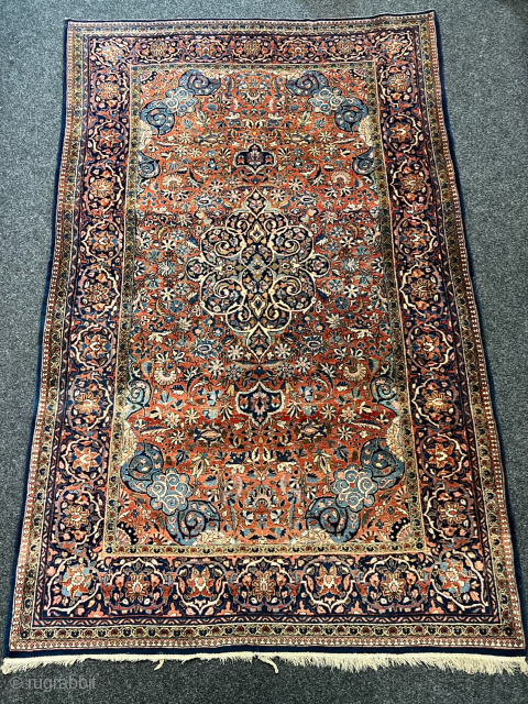 A fine antique Persian Kashan rug from the prestigious Ateshoglu workshop, size: circa 203x130cm / 6’7ft by 4’3ft http://www.najib.de              