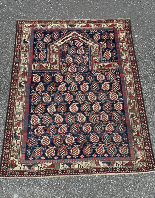 Antique Caucasian Marasali prayer rug. Age: 19th century, size: ca. 140x110cm / 4’6ft by 3’6ft http://www.najib.de                 