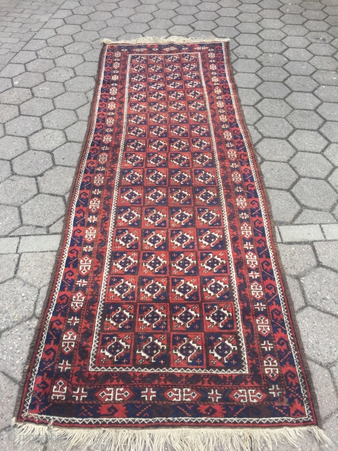 Large Antique Baluch rug. size: ca 280x100cm / 9'2'' x 3'3''ft www.najib.de                     