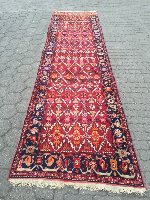 Antique Caucasian Karabagh runner, age: circa 1910, good condition, size: ca. 410x110cm / 13'5''ft x 3'6''ft  www.najib.de               