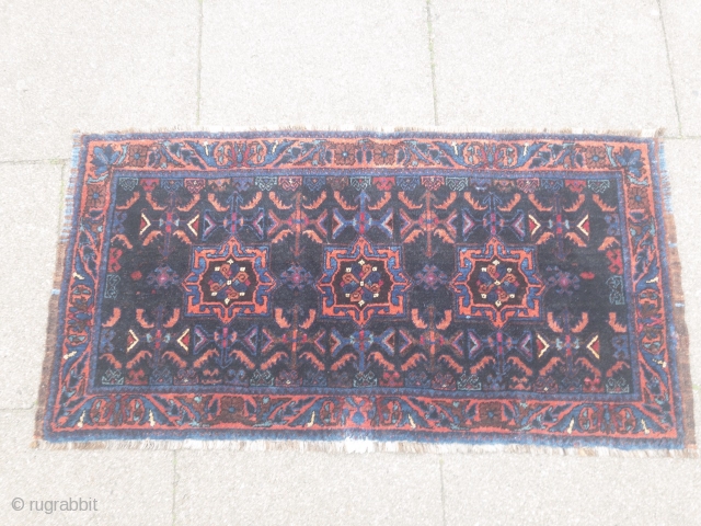 Antique Southpersian piled Mafrash panel, beautiful border. Size: 120x60cm / 4ft x 2ft                    