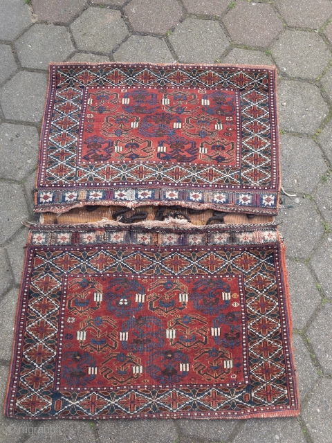 Antique Afshar doublebag (so called "Khorjin") from Southpersia. All natural colors, very nice collector´s item                  