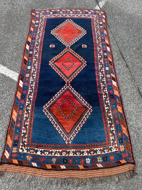 Antique Persian Luri tribal rug, size: 252x123cm / 8‘3ft by 4‘1ft http://www.najib.de                     