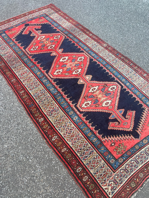 **Beautiful Antique rug with Colorful Border from Northwest Persia**

**Size:** 230 x 110 cm / 7'6" ft by 3'6" ft

This exquisite antique rug hails from the northwestern region of Persia, known for its  ...