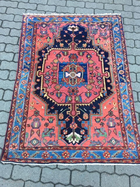 Antique Persian Malayer rug, size: 155x110cm / 5'1''ft x 3'6''ft good condition                     