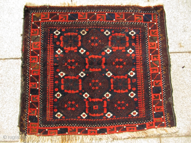 Fantastic antique Baluch bagface with Mina-Khani design. Size : ca 73cm x 64cm ( 2'4'' x 2'1''). Great collector´s piece.             