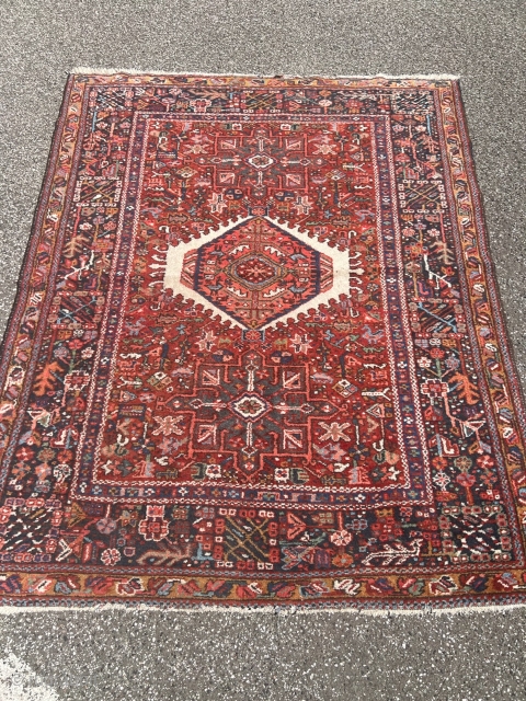 A very nice Persian Karaja rug from the 1920‘s, size ca. 190x145cm / 6‘2ft by 4‘8ft http://www.najib.de                