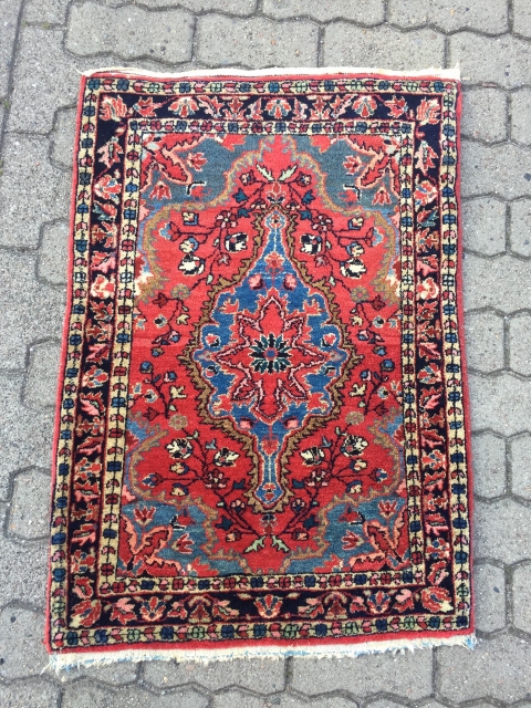 Antique Persian Saruk poshti, size: 95x65cm / 3'1''ft x 2'1''ft                       