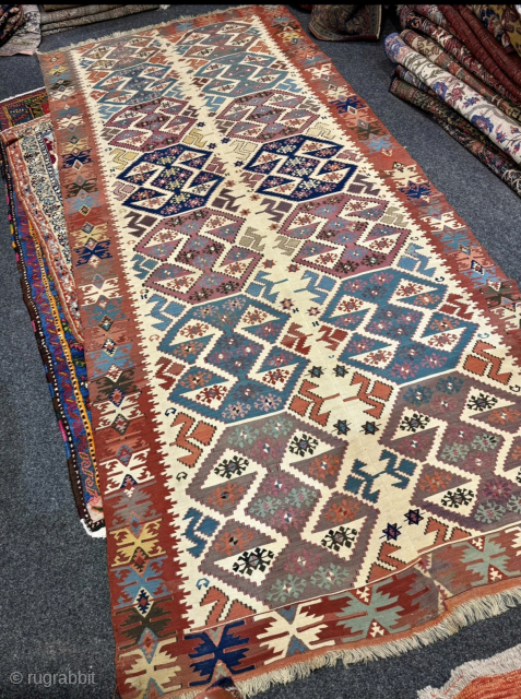 Beautiful antique Kilim from Central-Anatolia, age: 19th century, size: circa 340x150cm / 11,2ft by 5ft http://www.najib.de                 