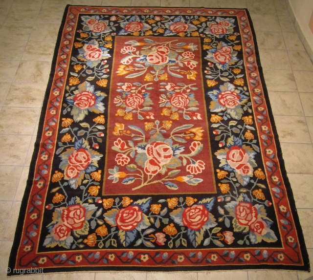 Highly decorative antique Bessarabian piled rug. Circa 1900. Good condition. Size:ca. 310x195cm / 10`2`` x 6'4''ft                 