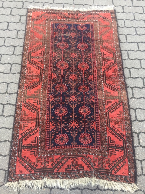 Antique Baluch rug, size: ca. 170x95cm / 5'6''ft x 3'1''ft                       