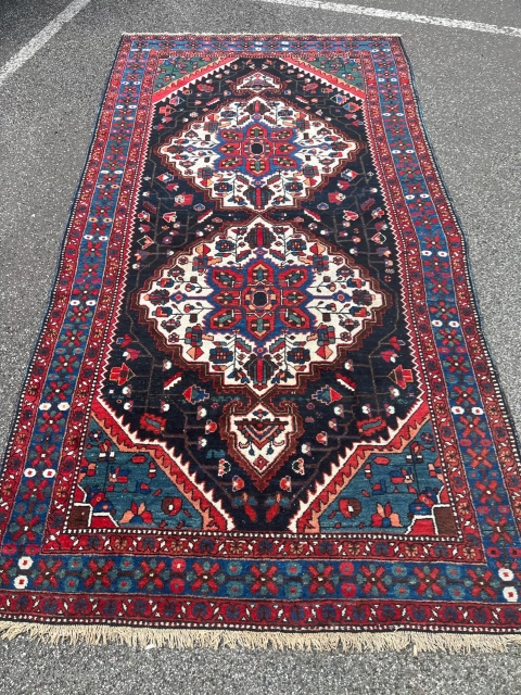 Beautiful antique Persian Bakhtiary village rug, age circa 1920. Size: ca. 305x160cm / 10ft by 5’3ft http://www.najib.de                