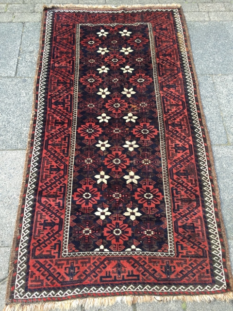 Very nice antique Mina Khani Baluch rug, size: 192x103cm / 6'3''ft x 3'4''ft www.najib.de                   