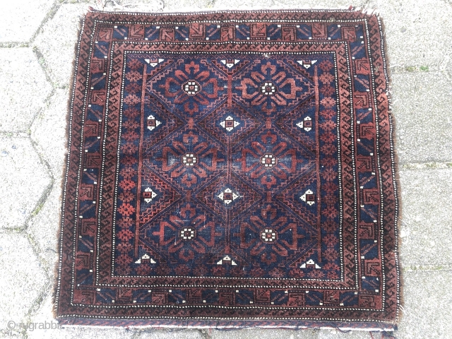 Antique Mina Khani Baluch bagface, very nice collector´s item. Size: 73x70cm / 2'4''ft x 2'3''ft                  