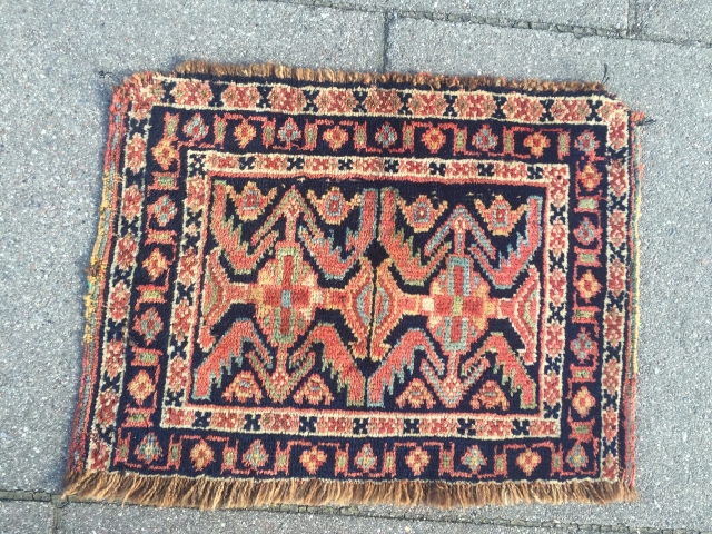 Antique bagface woven by Afshar tribes of Southpersia. Age: 19th century, size: ca.55x40cm / 1'8''ft by 1'3''ft                