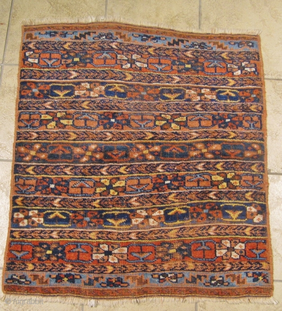 Antique grain bag woven by Afshar tribes of Southpersia. All natural colors. Size: 90x80cm / 3ft x 2'6''ft               