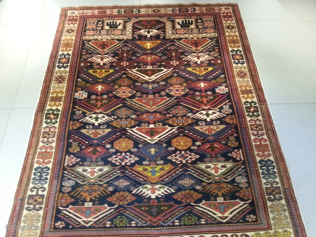 ref: s2165 / kuba Akstafa Prayer, Caucasian antique rug, 19th century, perfect condition
size : 190 X 140
SOLD                